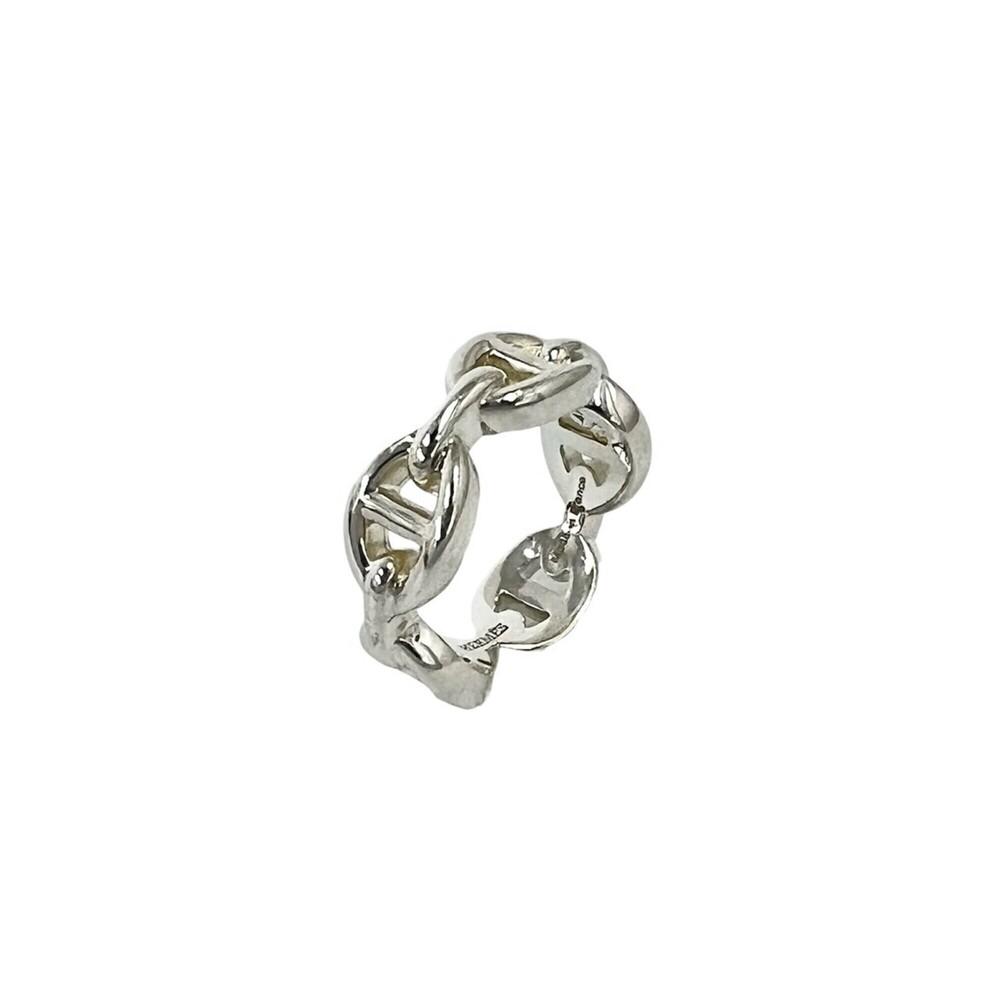HERMES Enchainée PM Ring, Sterling Silver 925, Size #47, Accessory, Item Numb...